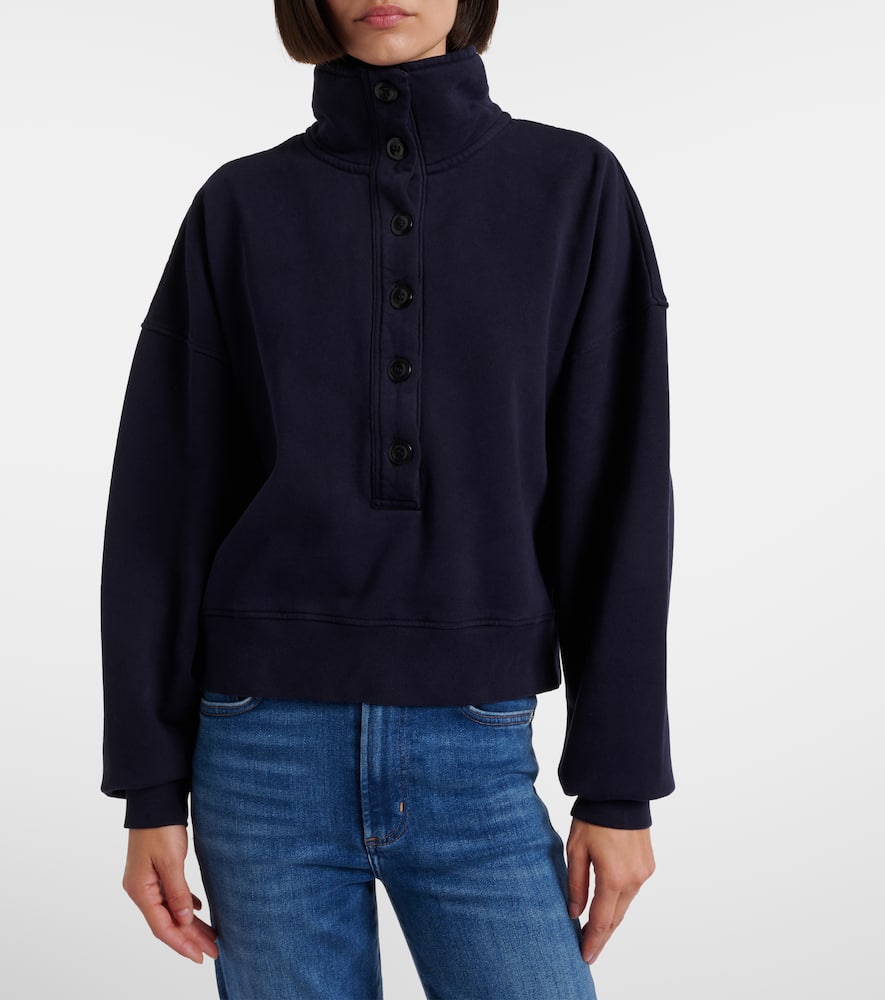 Citizen Of Humanity Mirelle Cotton Fleece Sweatshirt In Blue