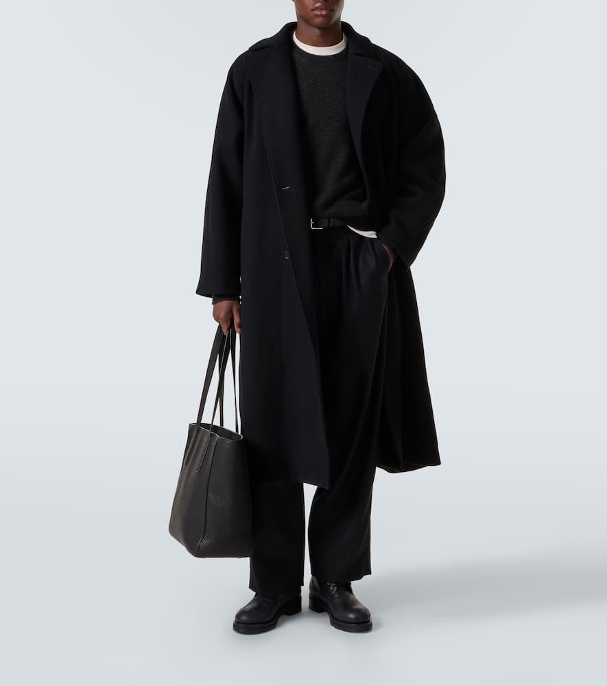The Row Wool And Cashmere Oversized Coat In Black