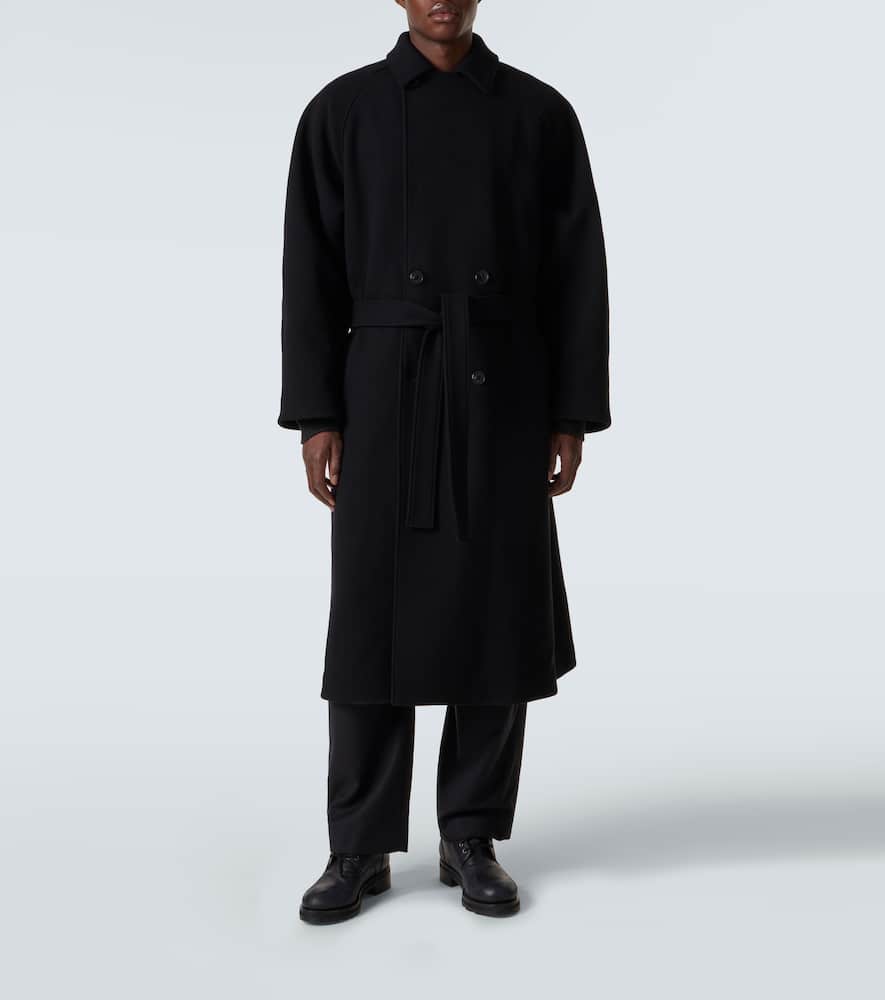 The Row Wool And Cashmere Oversized Coat In Black