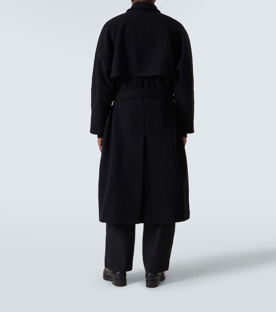 The Row Wool And Cashmere Oversized Coat In Black