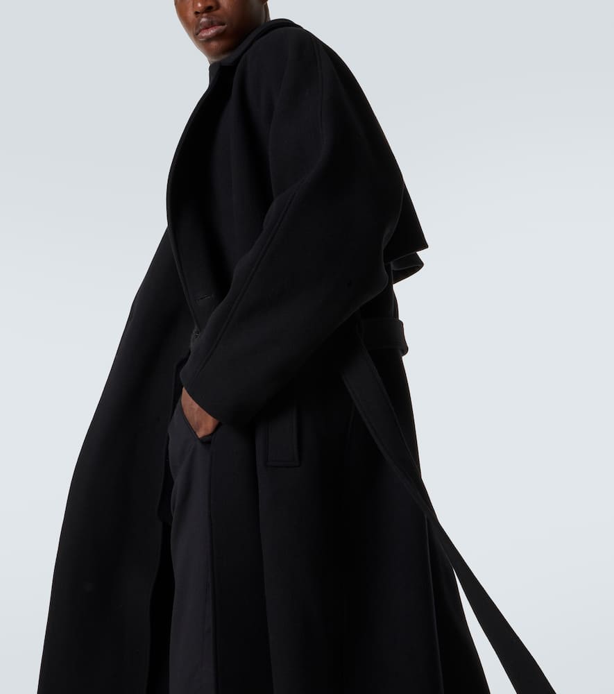 The Row Wool And Cashmere Oversized Coat In Black