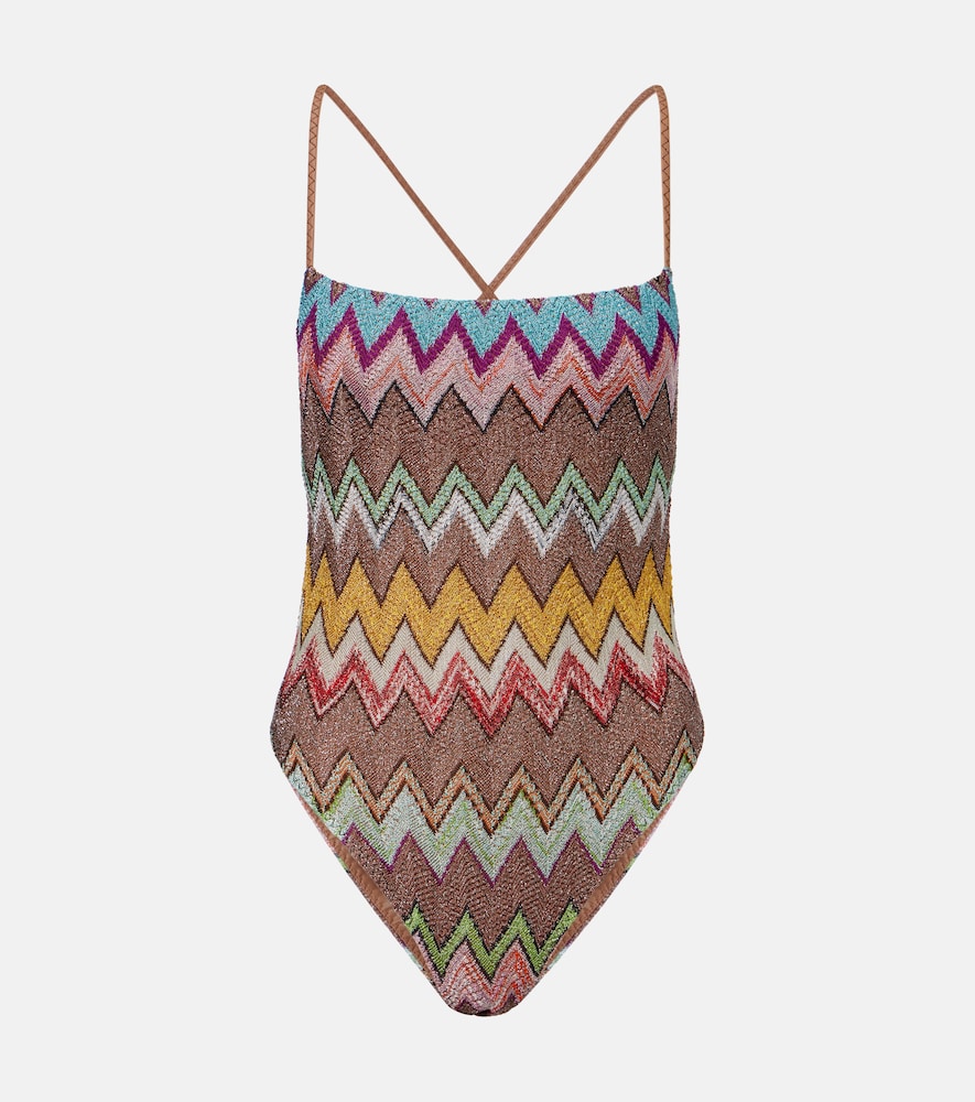 Missoni Women's Multicoloured Zigzag Swimsuit UK Size 10 - Mytheresa