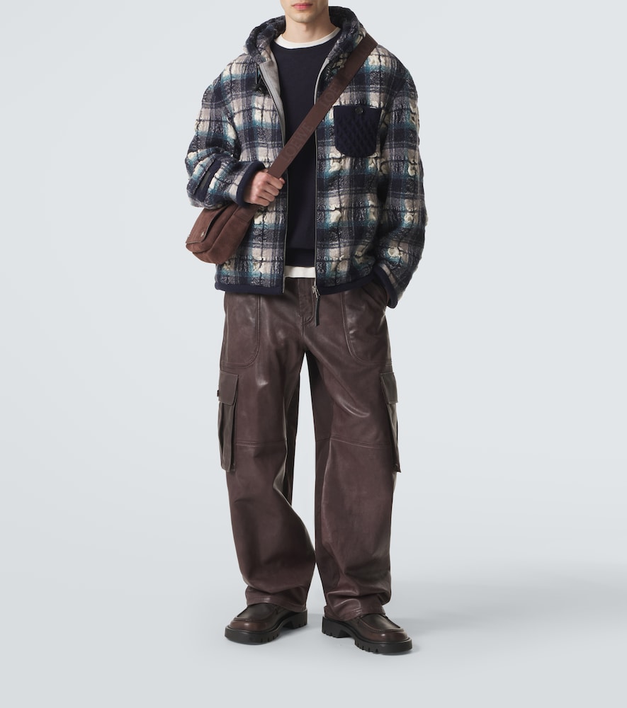  Loewe Loewe Plaid Wool And Linen Jacket 