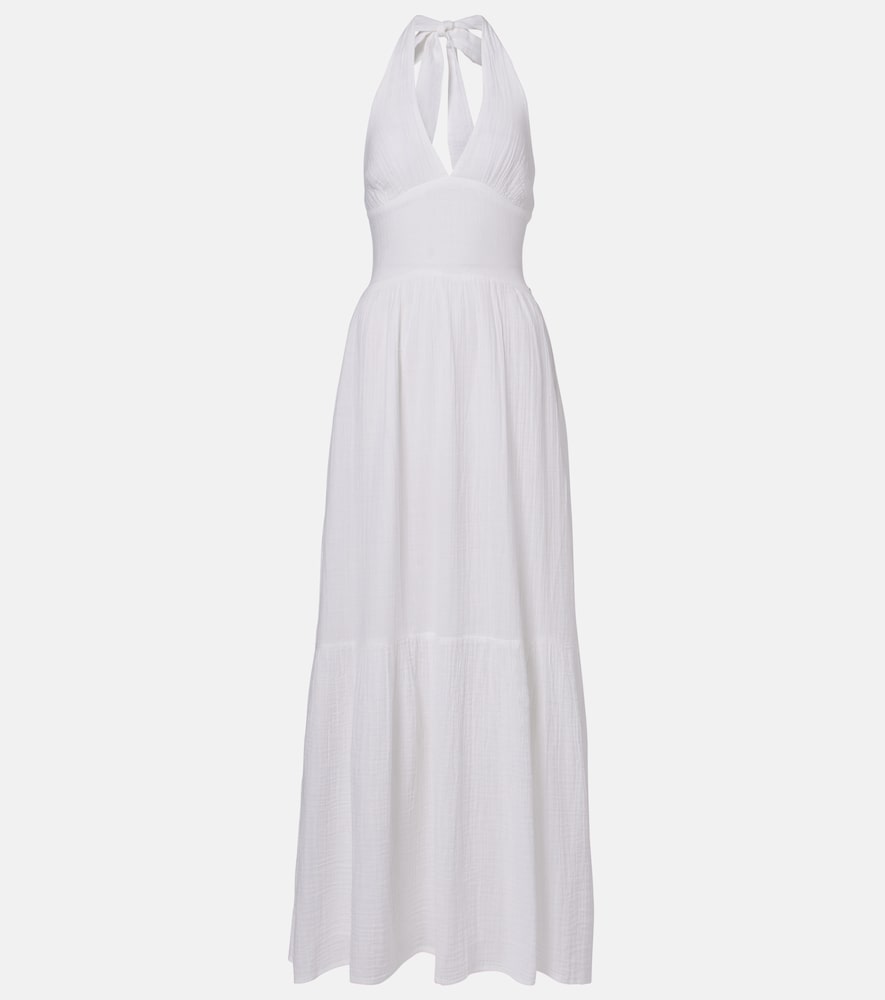 Melissa Odabash Shay Halterneck Cotton Maxi Dress