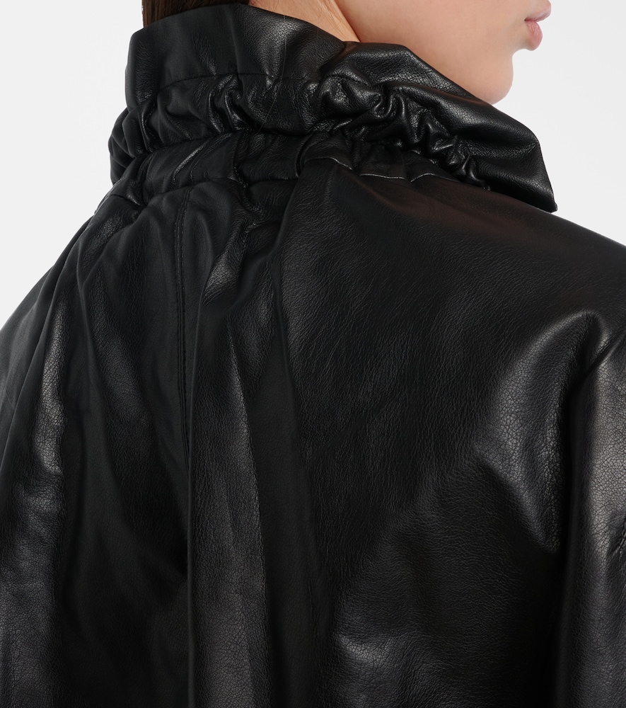 Isabel Marant Étoile Womens Isabel Marant Etoile Neela Ruched Faux-leather Jacket In Black