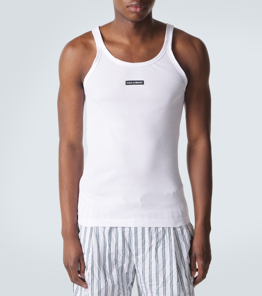  Dolce&gabbana Dolce&gabbana Tanktop Aus Baumwoll-rippstrick 