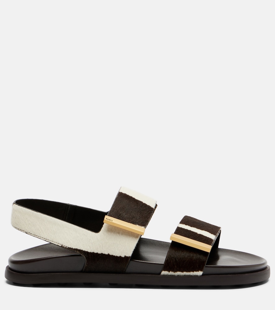 Printed Calf Hair Sandals