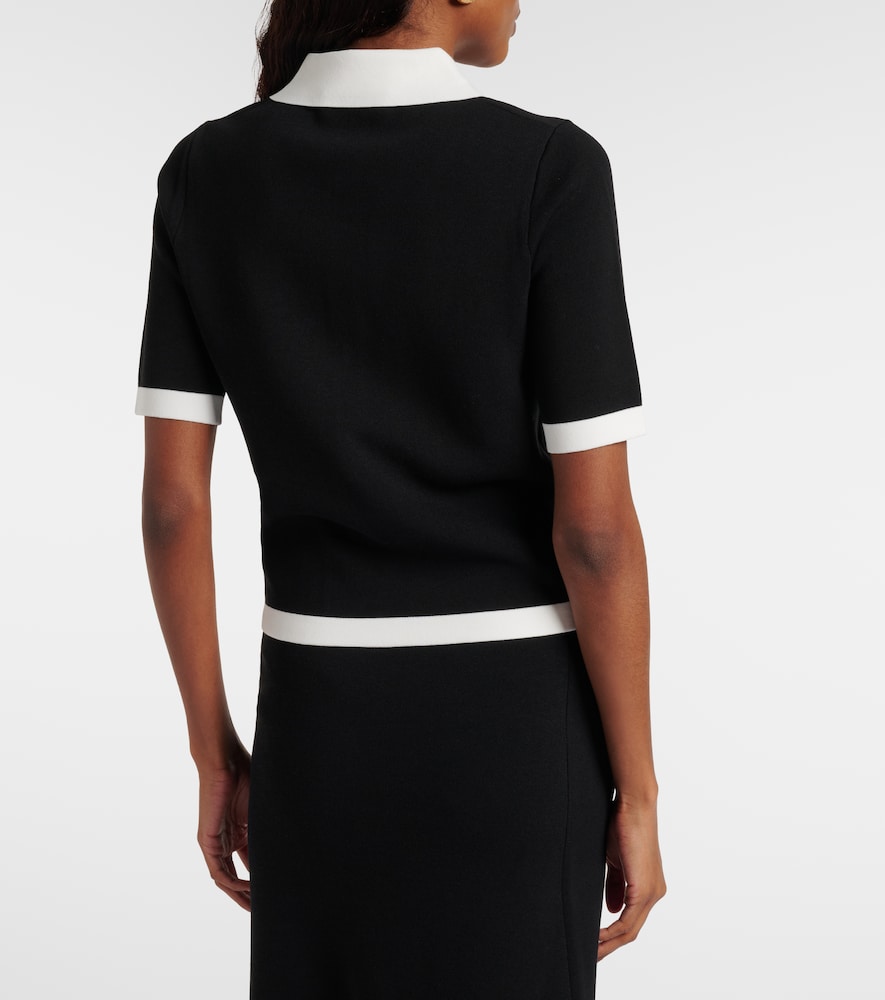 Ribbed-Knit Polo