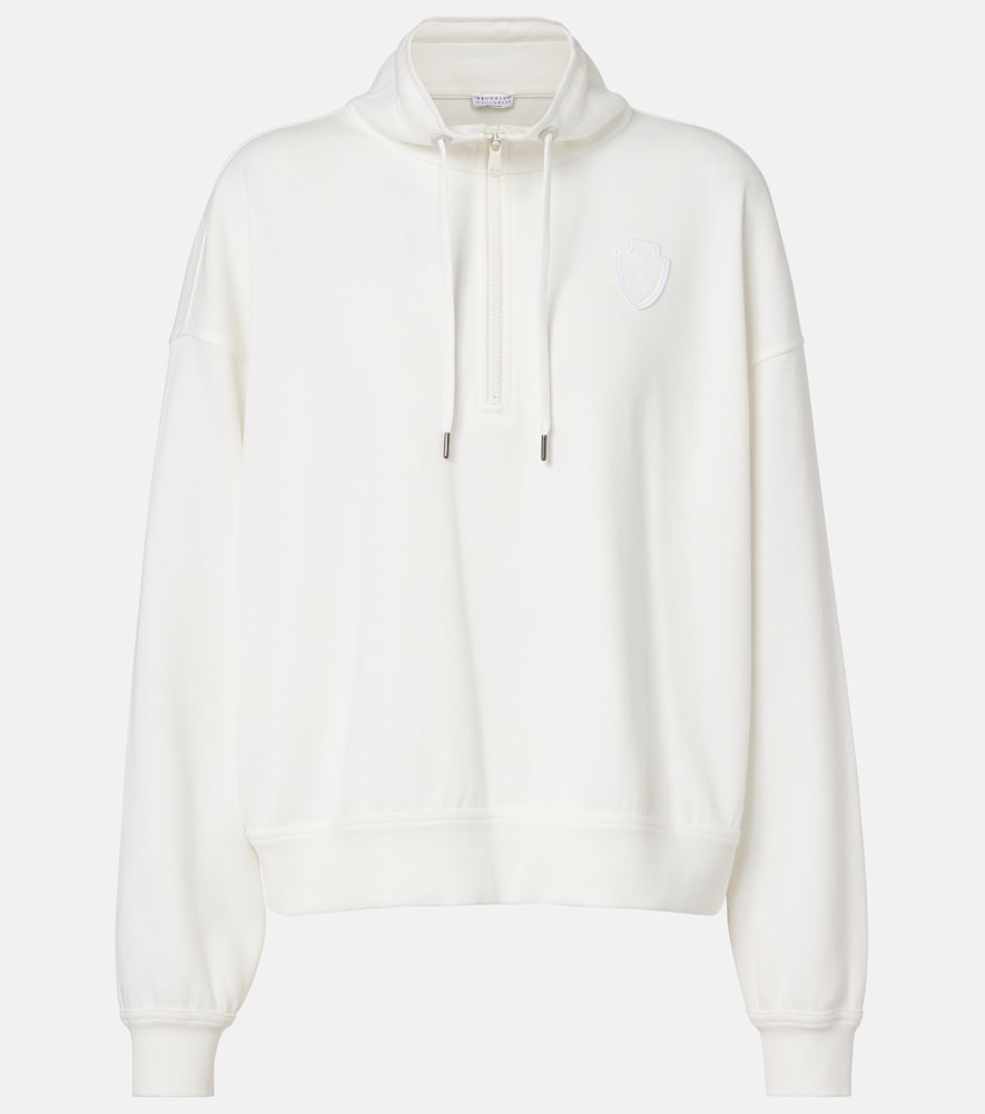 BRUNELLO CUCINELLI Brunello Cucinelli Cotton-blend zip-up sweatshirt　Brunello Cucinelli コットンブレンド ジップアップ スウェットシャツ