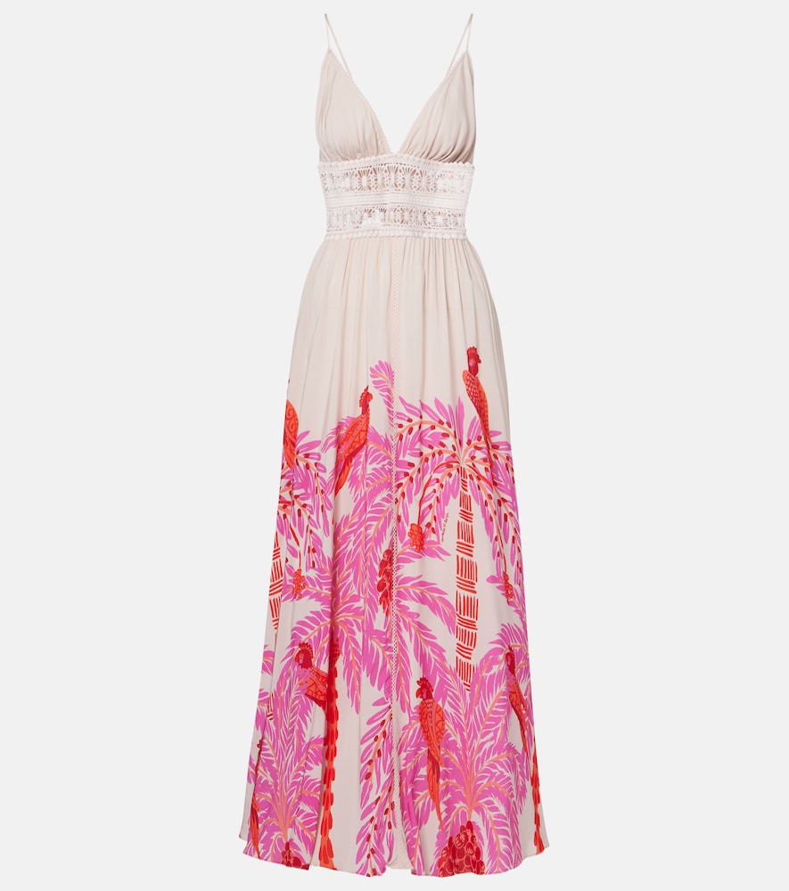 Poupette St Barth Havana crochet-trimmed floral maxi dress