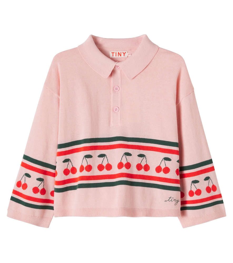 Tinycottons Cherries Embroidered Cotton Sweater