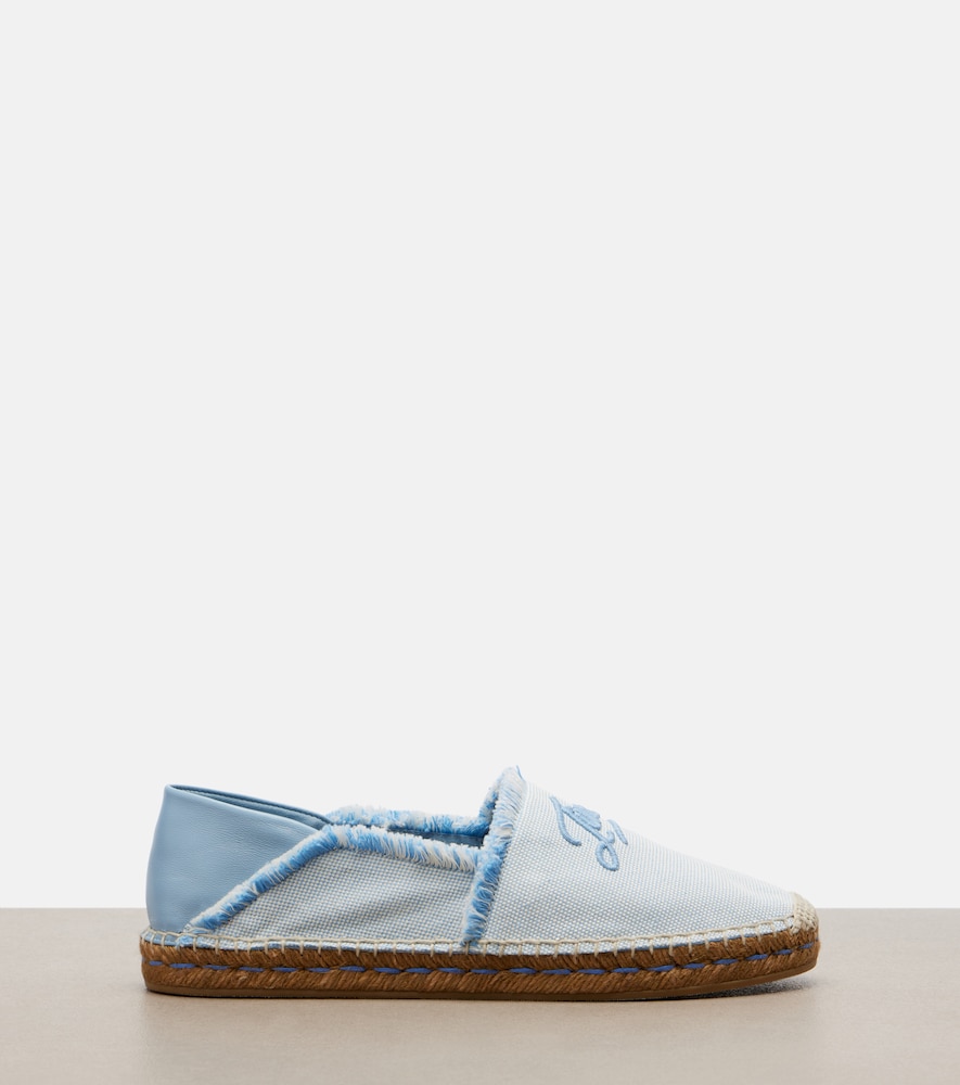  Jimmy Choo Jimmy Choo Avi Embroidered Canvas Espadrilles 