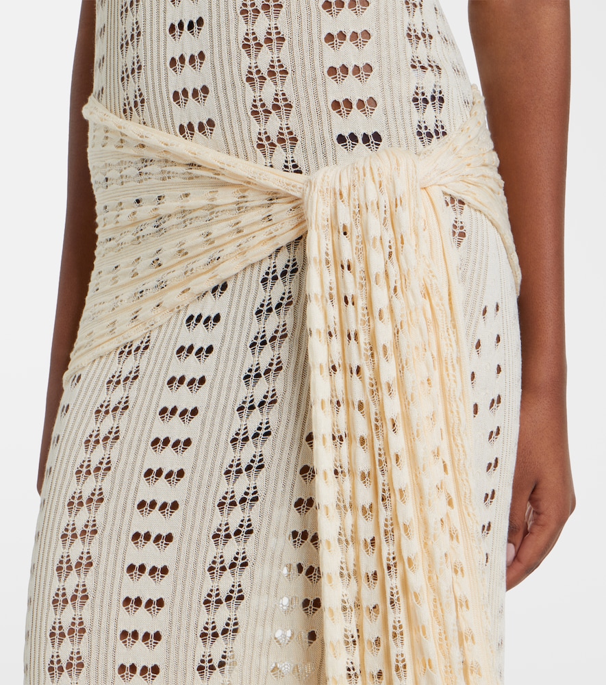  Aya Muse Aya Muse Ruffled Pointelle Maxi Dress 
