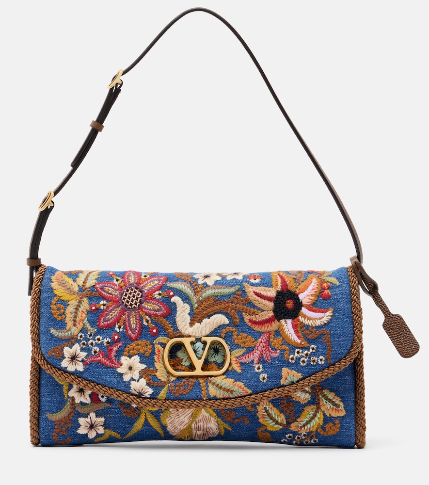 Schultertasche DeVain Small aus Denim