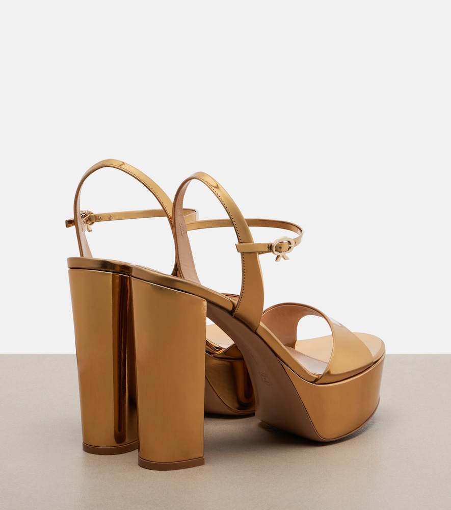 Marlena Metallic Leather Platform Sandals