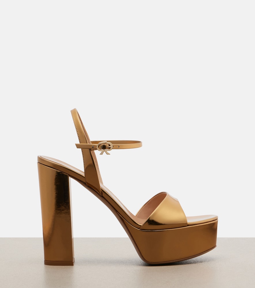 Marlena Metallic Leather Platform Sandals