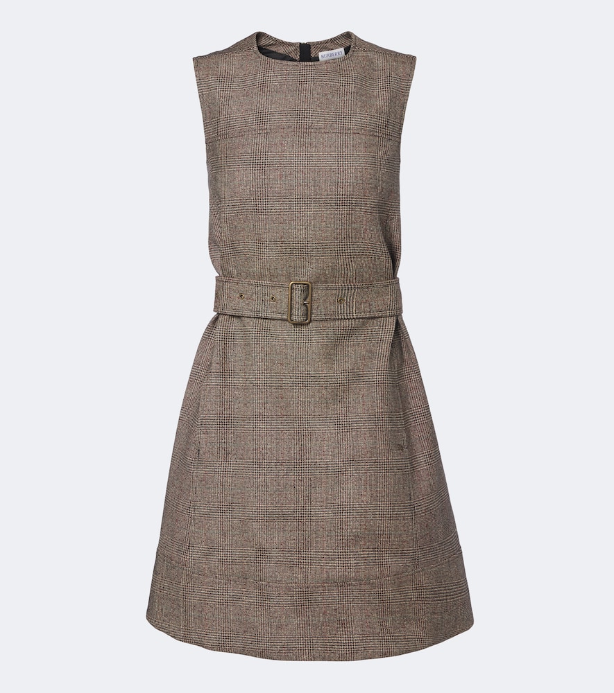 Minikleid aus einem Woll- und Leinengemisch
