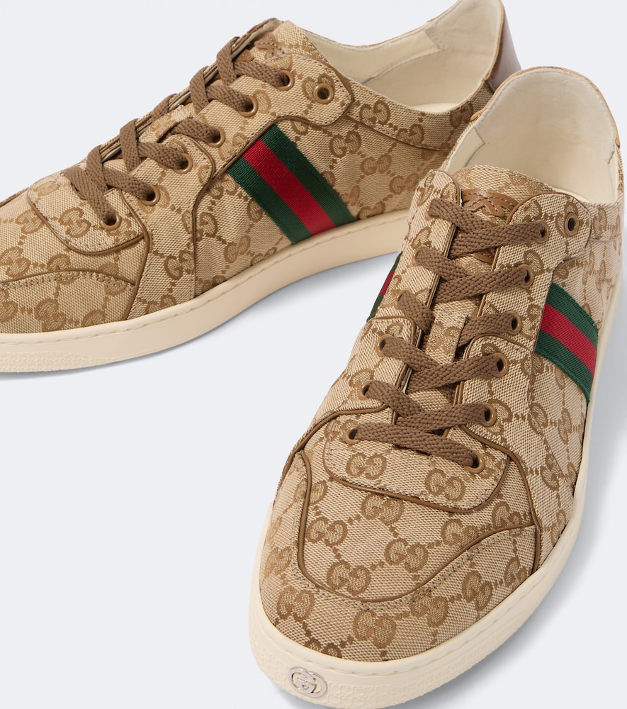  Gucci Gucci Sneakers Stretch Gg Aus Canvas Mit Leder 