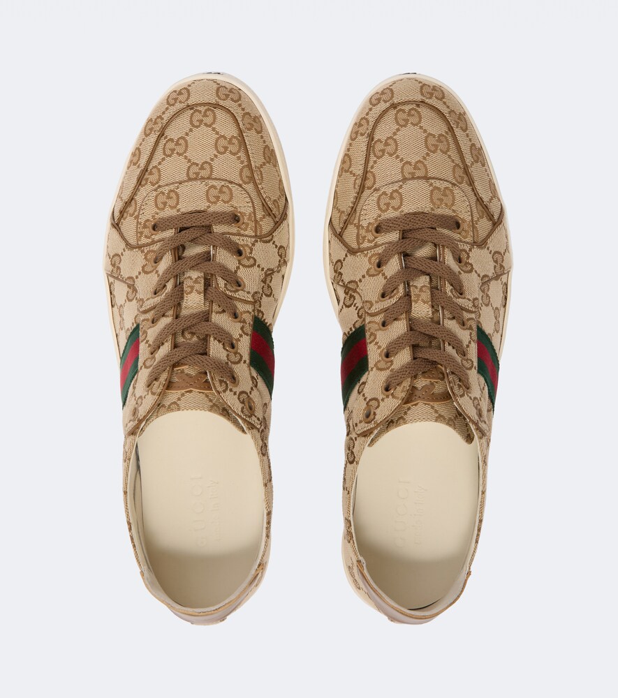  Gucci Gucci Sneakers Stretch Gg Aus Canvas Mit Leder 