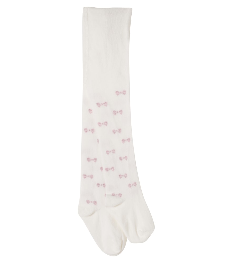 Collant in misto cotone con stampa