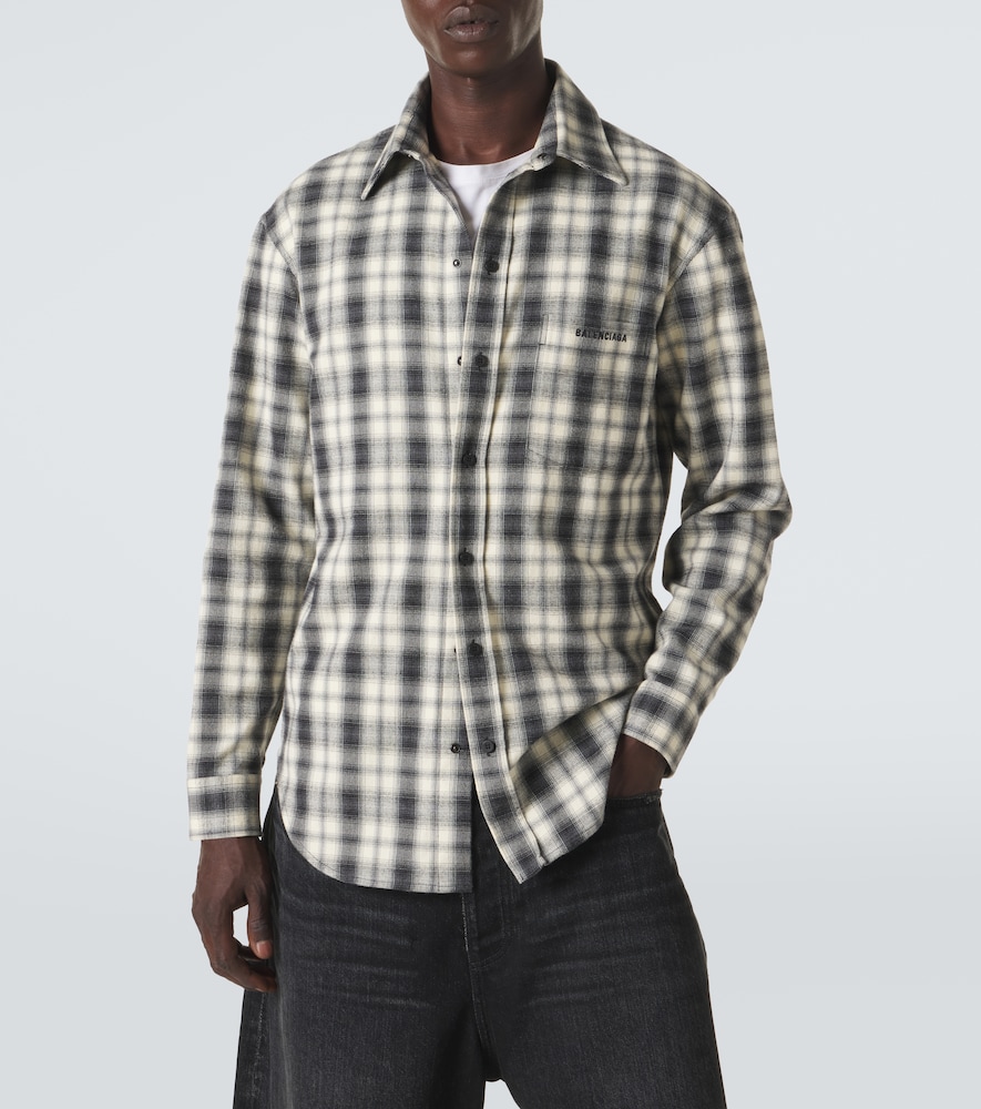 Checked Cotton Flannel Shirt