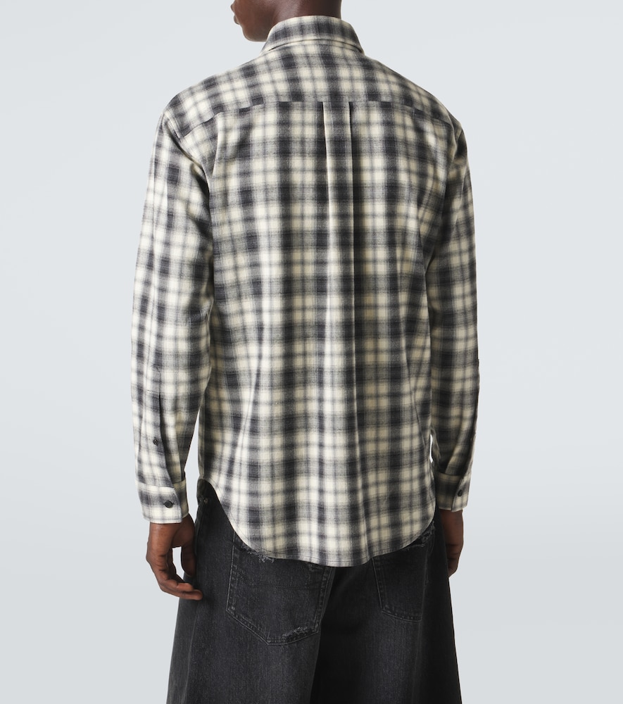 Checked Cotton Flannel Shirt