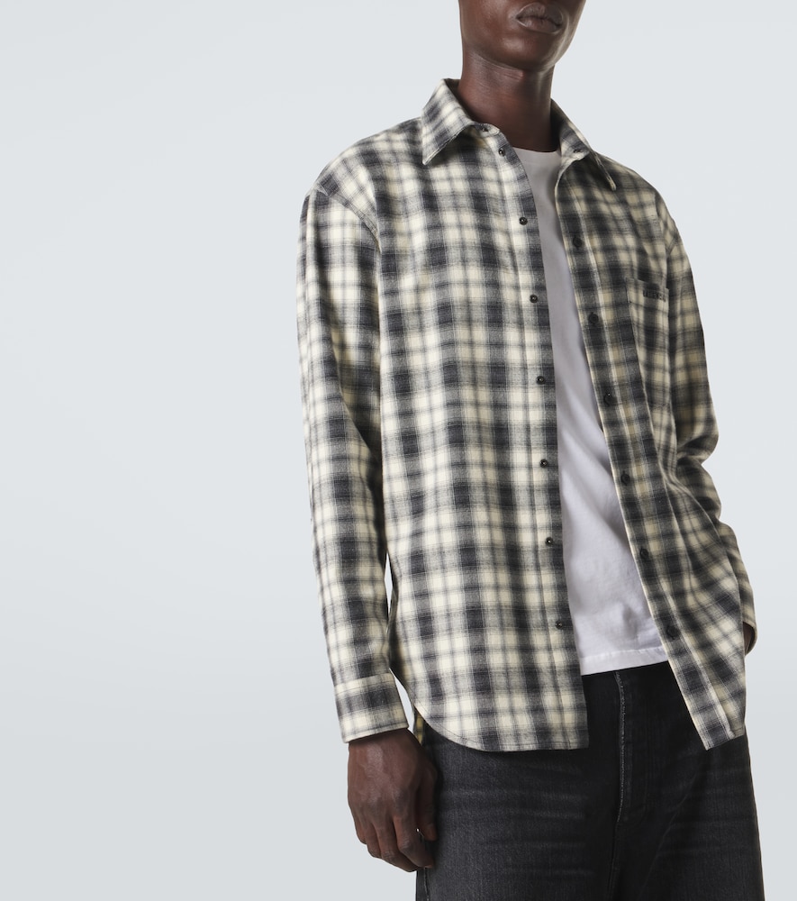 Checked Cotton Flannel Shirt