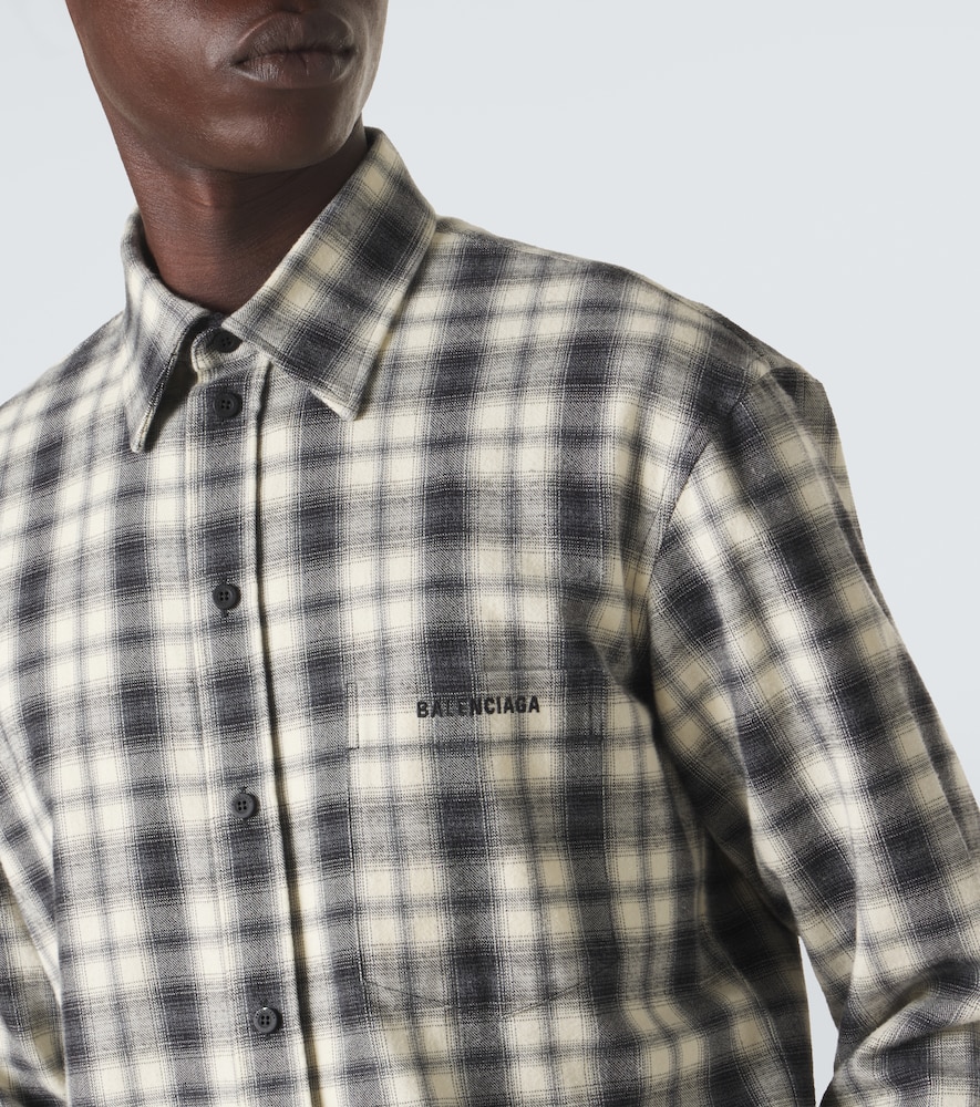 Checked Cotton Flannel Shirt