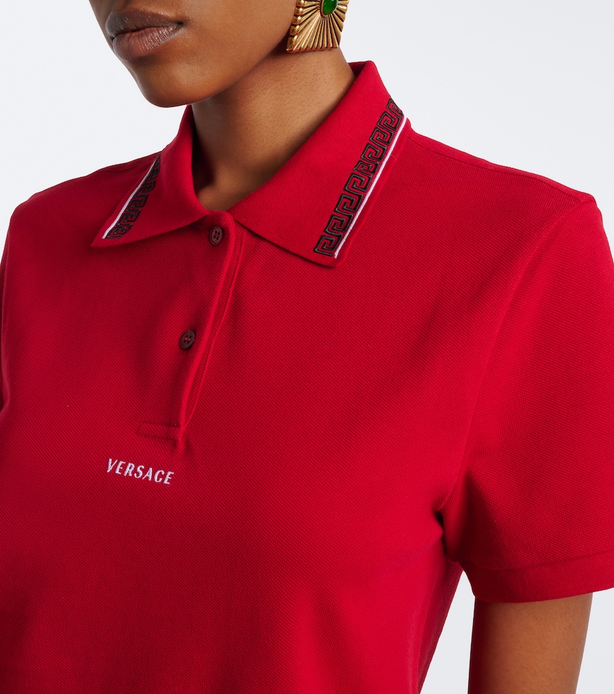Greca Cotton Piqué Polo