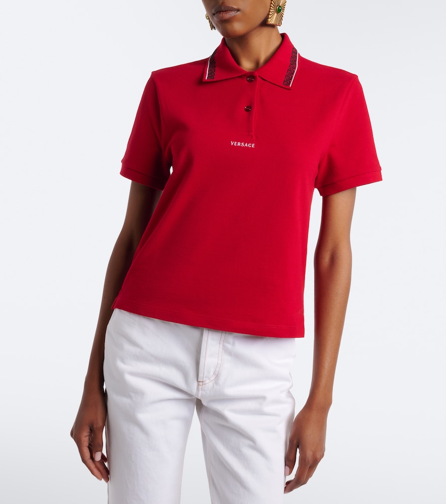 Greca Cotton Piqué Polo