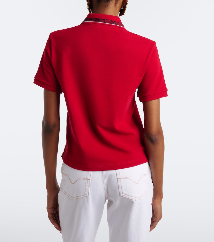 Greca Cotton Piqué Polo