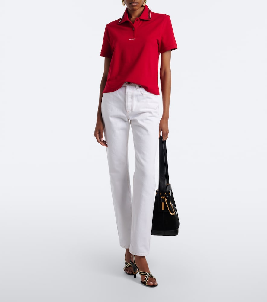 Greca Cotton Piqué Polo