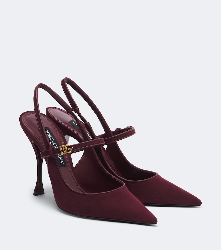 Slingback-Pumps DG aus Veloursleder