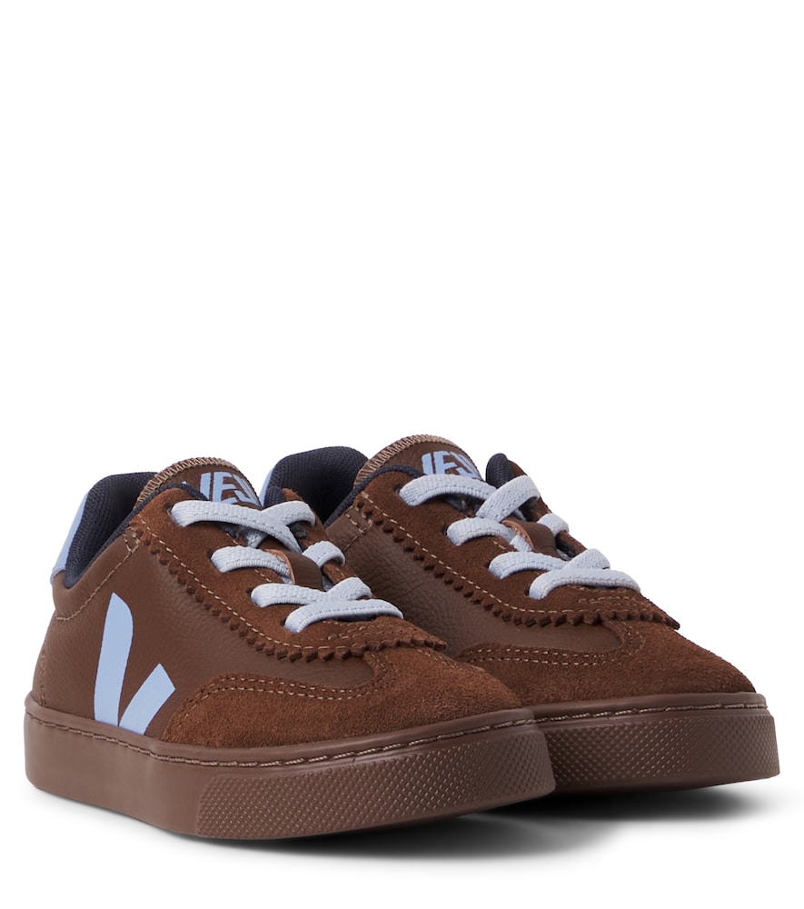 Veja Kids Brown Volley Suede-Trimmed Leather Sneakers UK Size 10.5 - Mytheresa