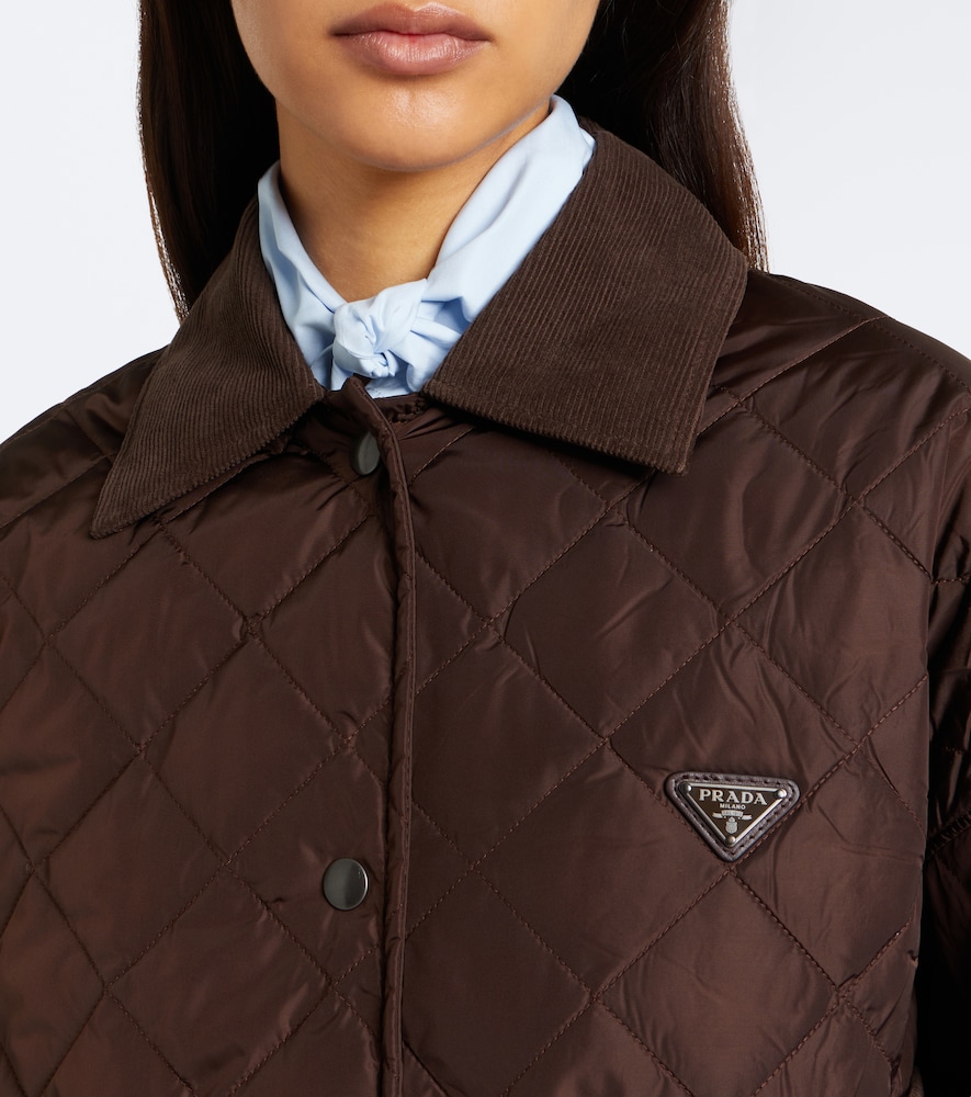 Re-Nylon Corduroy-Trimmed Cropped Jacket