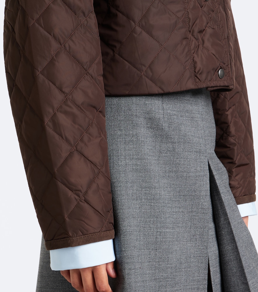 Re-Nylon Corduroy-Trimmed Cropped Jacket