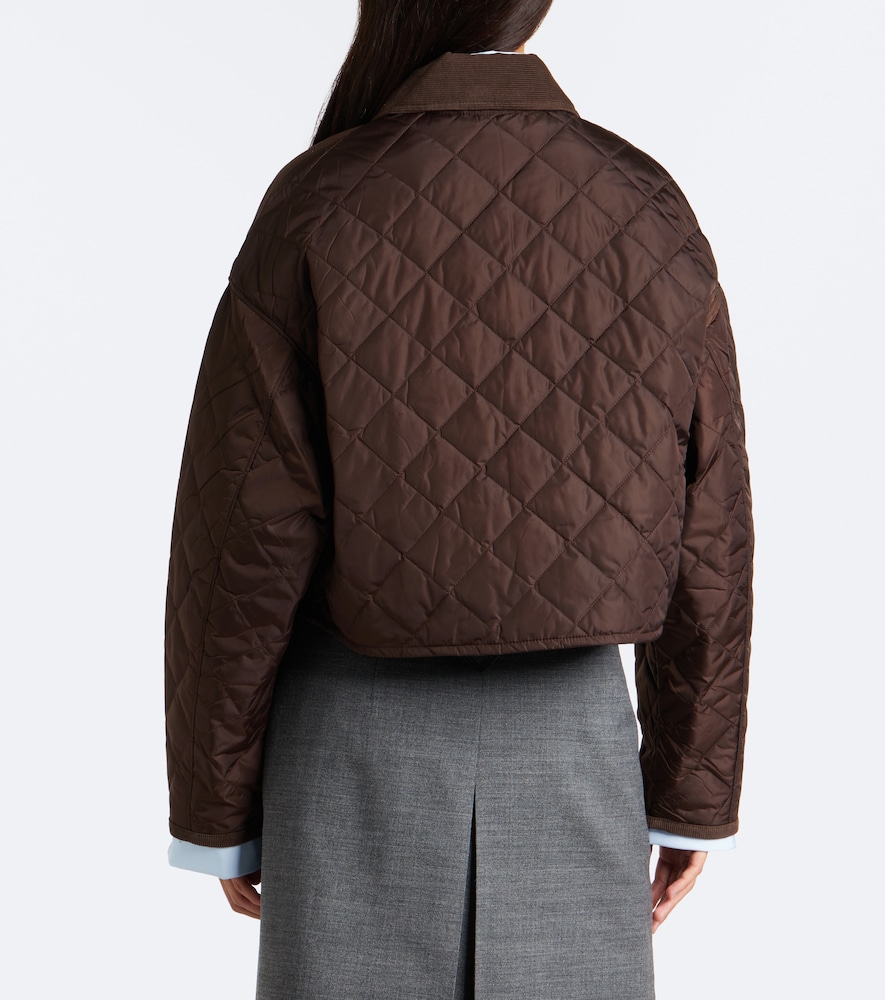 Re-Nylon Corduroy-Trimmed Cropped Jacket