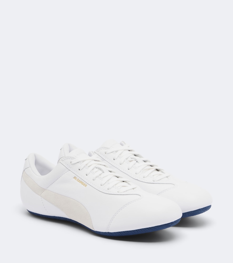 Jil Sander X Puma Speedcat Leather Sneakers In White