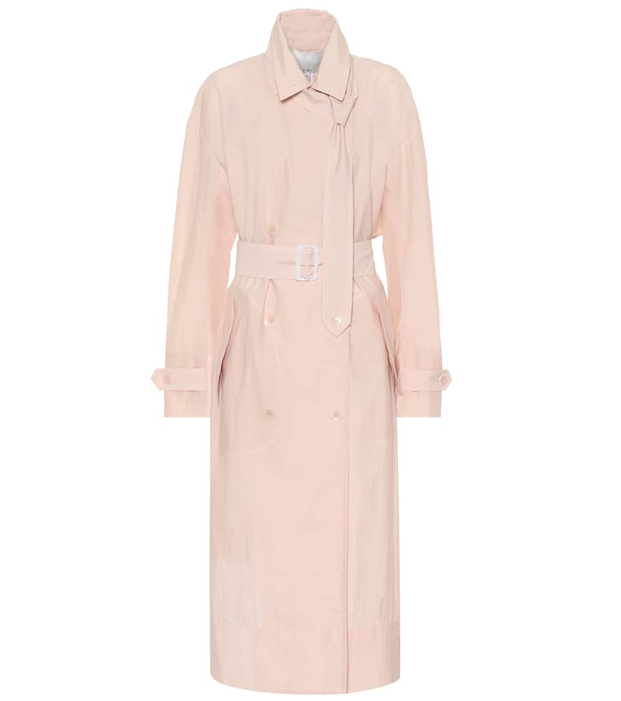 Click to view more detailed imagery on our partner's website Tibi Lightweight Double-Breasted Trench Coat In Blush