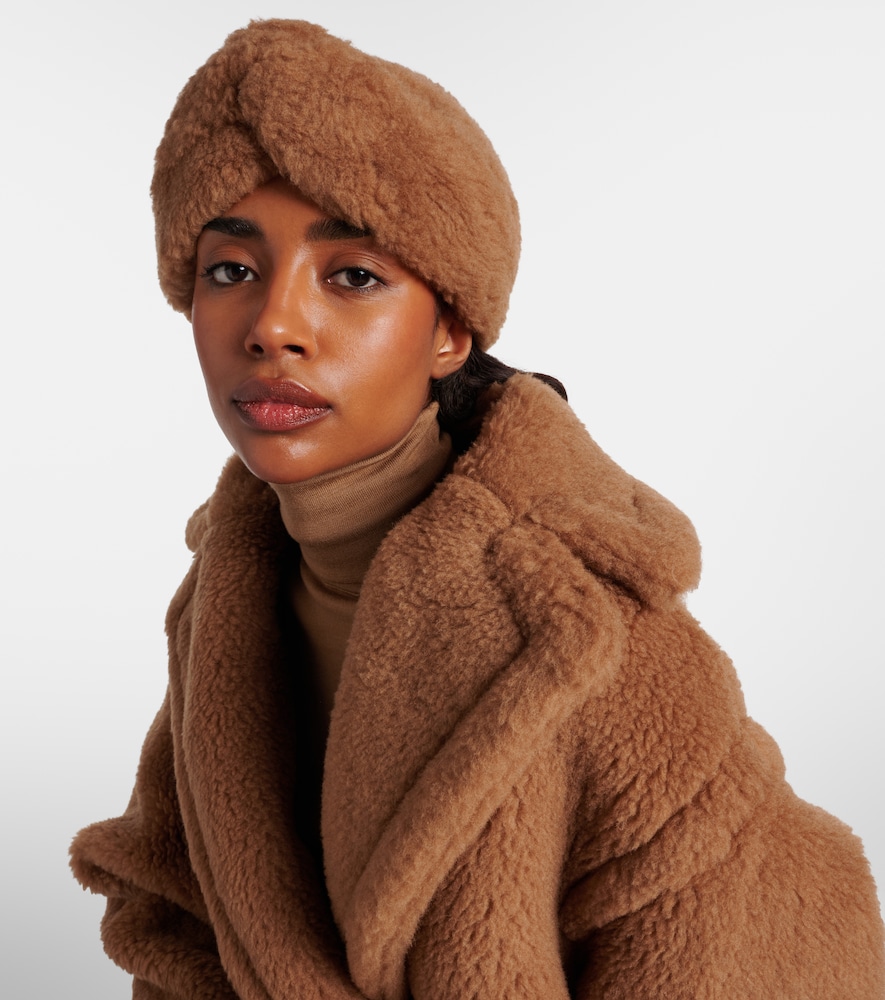  Max Mara Max Mara Ovidio Camel Wool And Silk Headband 