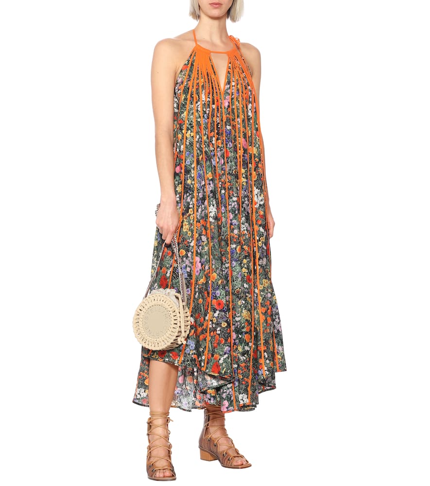 Klara floral pleated silk maxi dress by Stella McCartney | Coshio ...