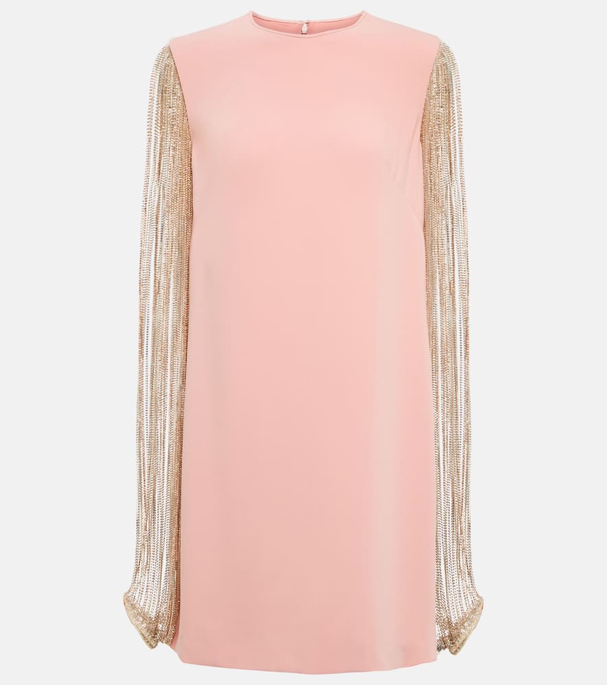 Costarellos Valencia crystal-embellished crêpe minidress