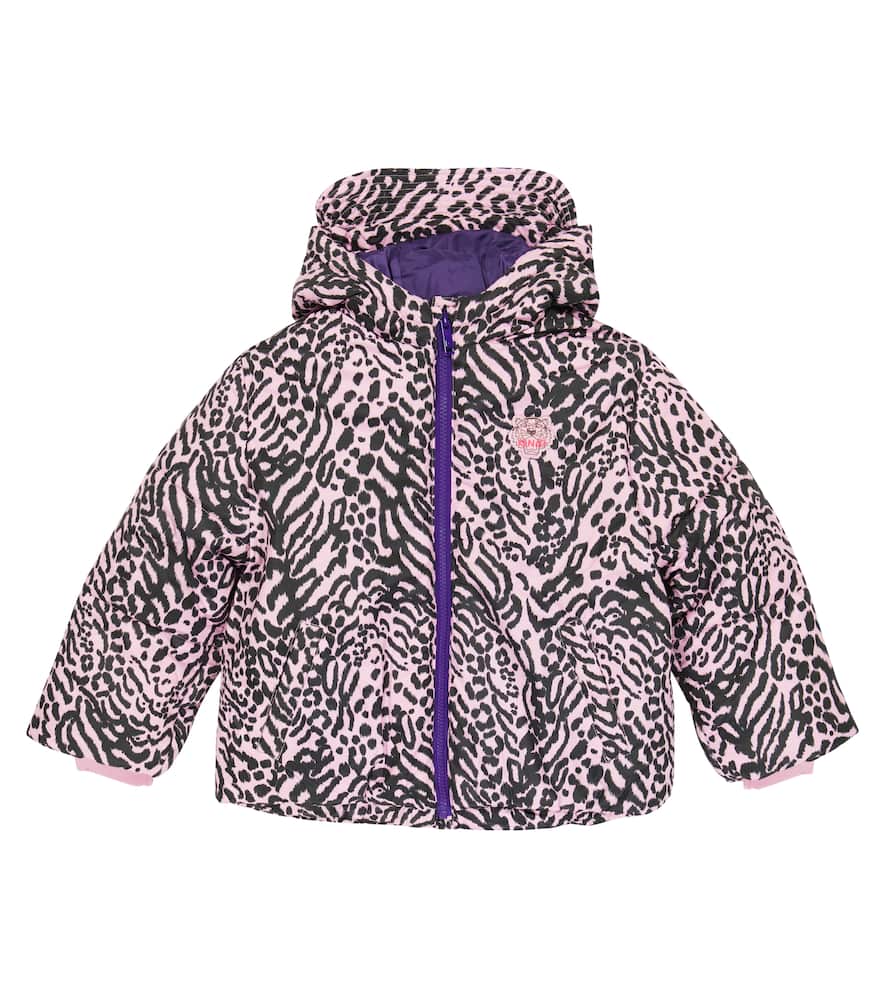 Kenzo Kids Leopard-print puffer jacket