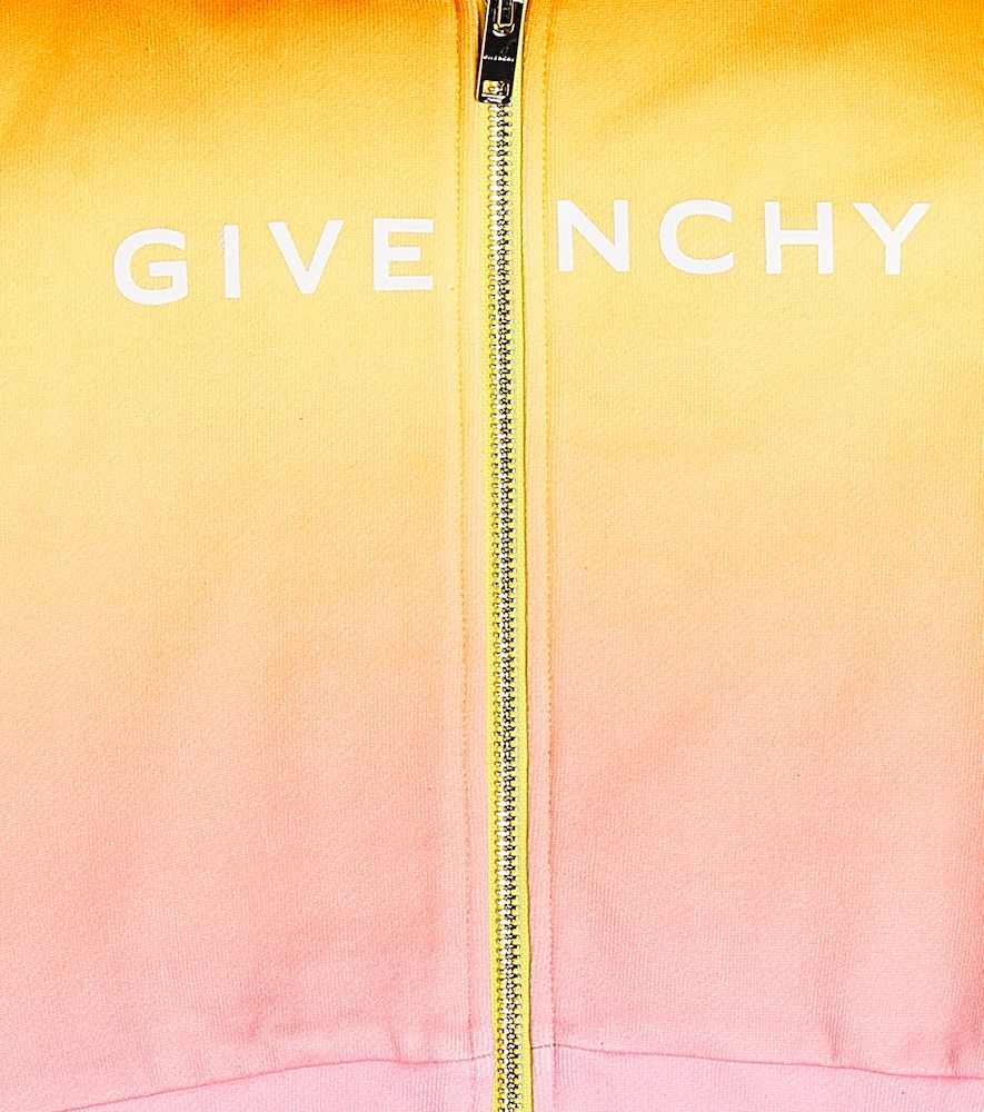 Shop Givenchy Logo Ombré Cotton Jersey Hoodie In Unique