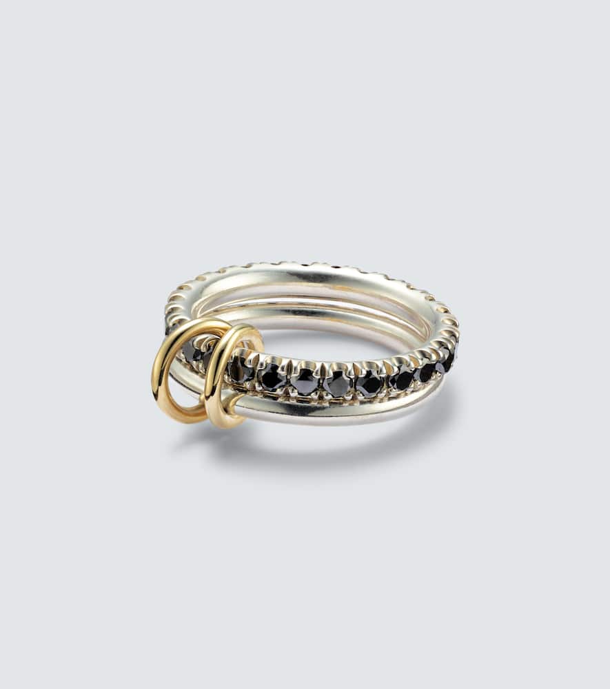 Enzo SG Noir sterling silver and 18kt gold ring with black diamonds