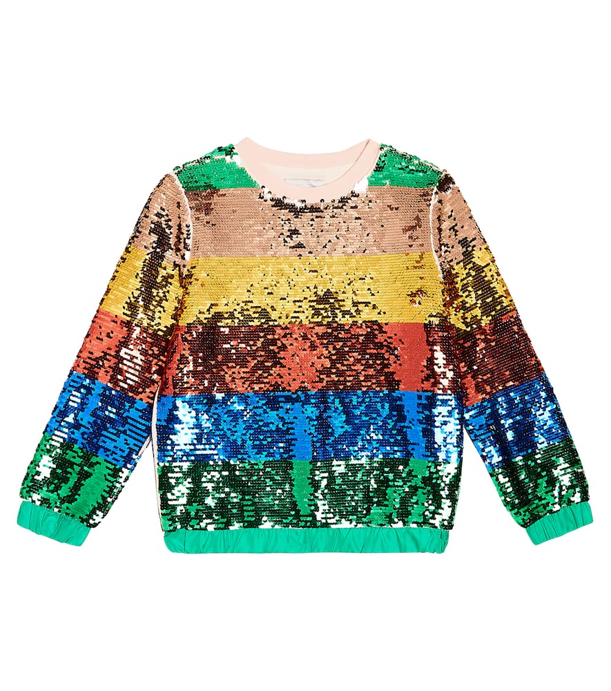Stella McCartney Kids Striped sequined sweatshirt