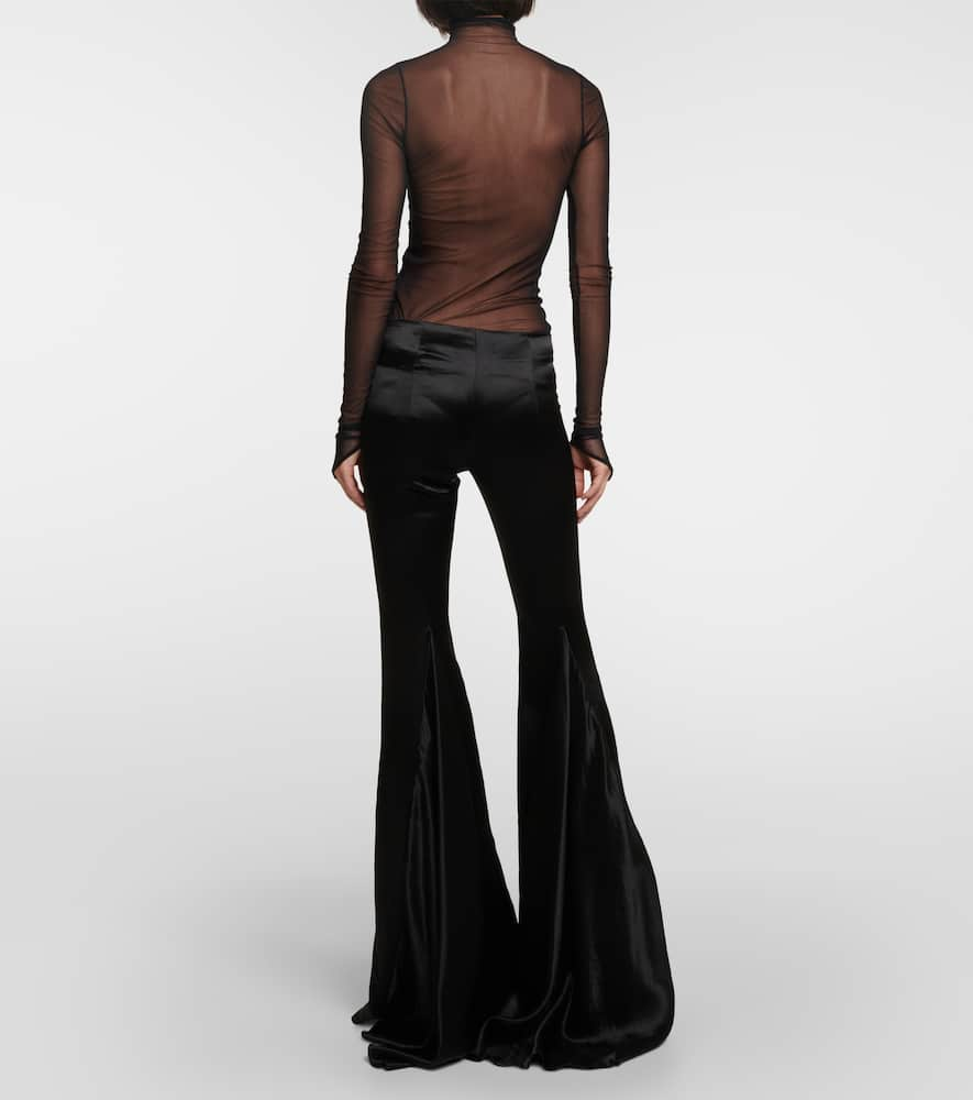 Shop Ann Demeulemeester Low-rise Flared Pants In Black