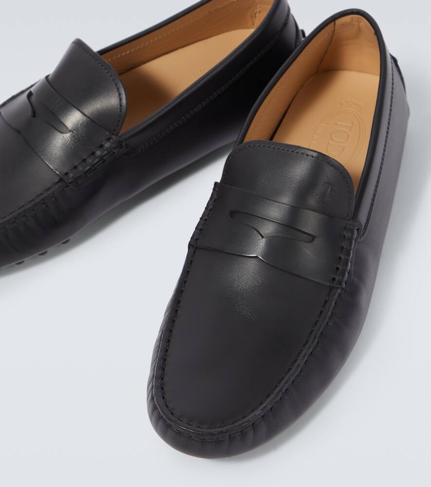 Shop Tod's Gommino Leather Driving Shoes In Black