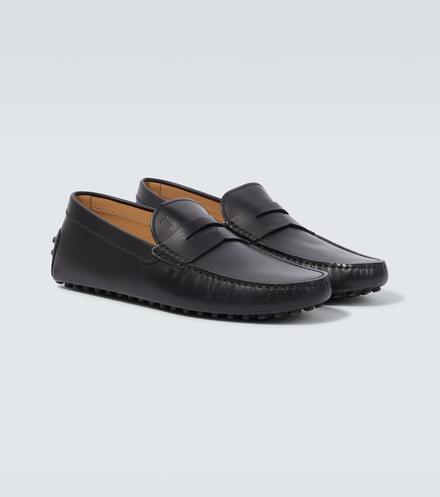 Shop Tod's Gommino Leather Driving Shoes In Black