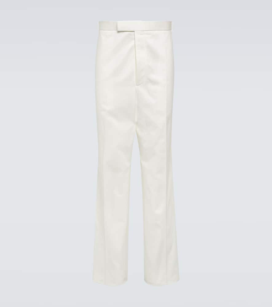 Thom Browne High-rise cotton twill chinos